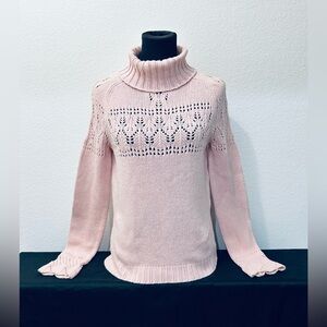 Covington Elegant Pink Turtleneck Sweater